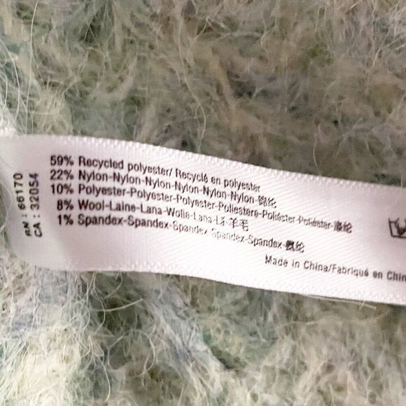 Anthropologie Cozy Knit Poncho in Light Green Mint Turtleneck SuperSoft OS - Picture 12 of 12